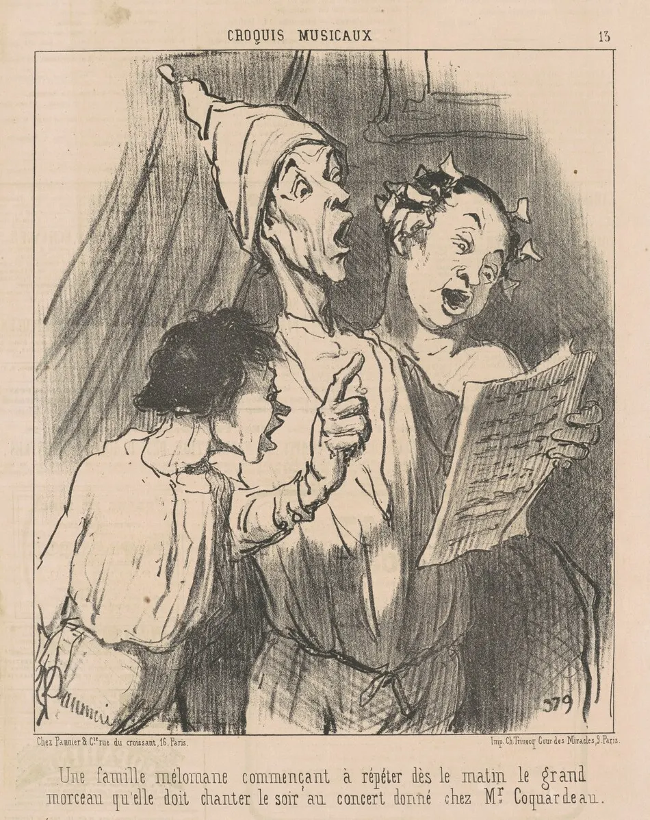 Une famille mélomane ... by Daumier, Honoré