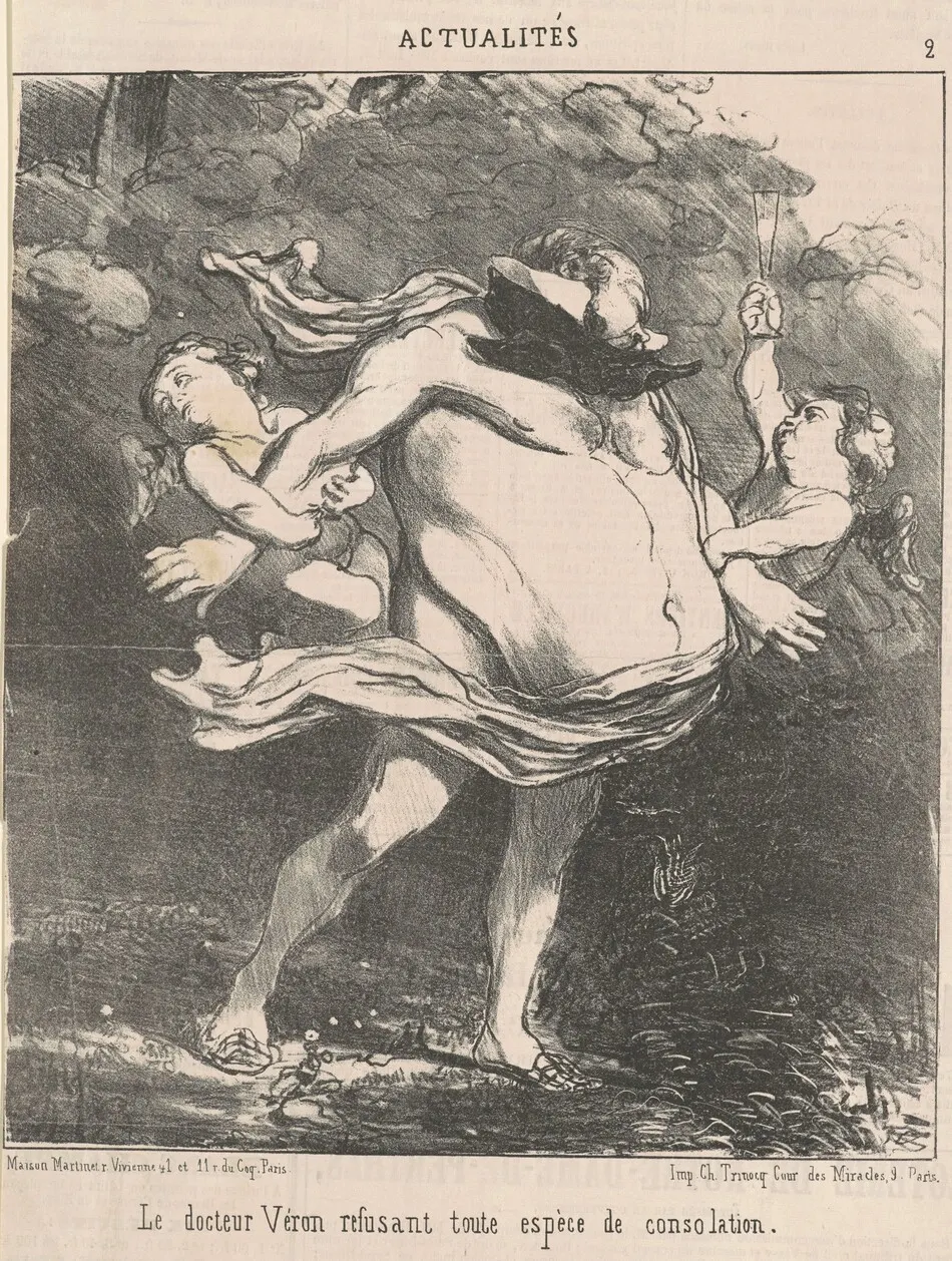 Le docteur Véron refusant ... consolation by Honoré Daumier