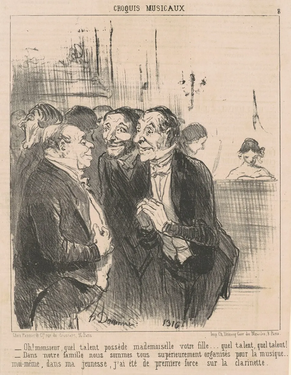 Oh! Monsieur, quel talent possède ... by Honoré Daumier