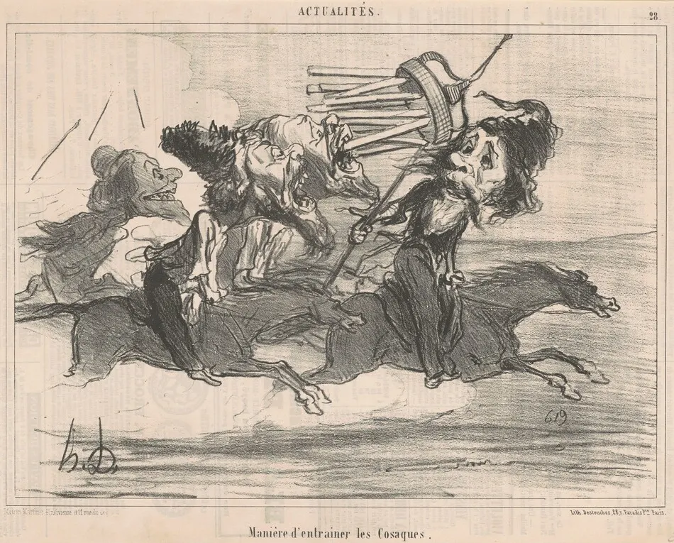 Maniére d'entrainer les cosaques by Honoré Daumier