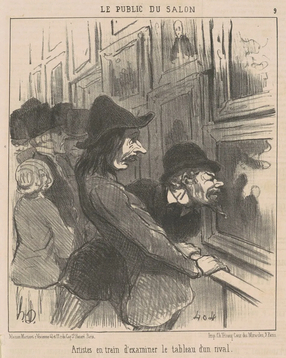 Artistes en train d'examiner ... by Honoré Daumier