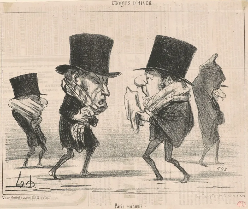 Paris enrhume by Honoré Daumier