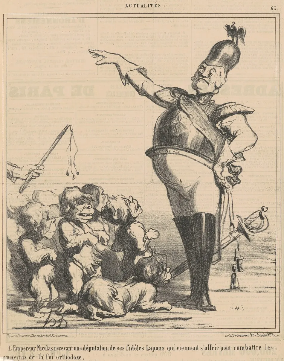 L'empereur Nicolas recevant une députation ... by Honoré Daumier