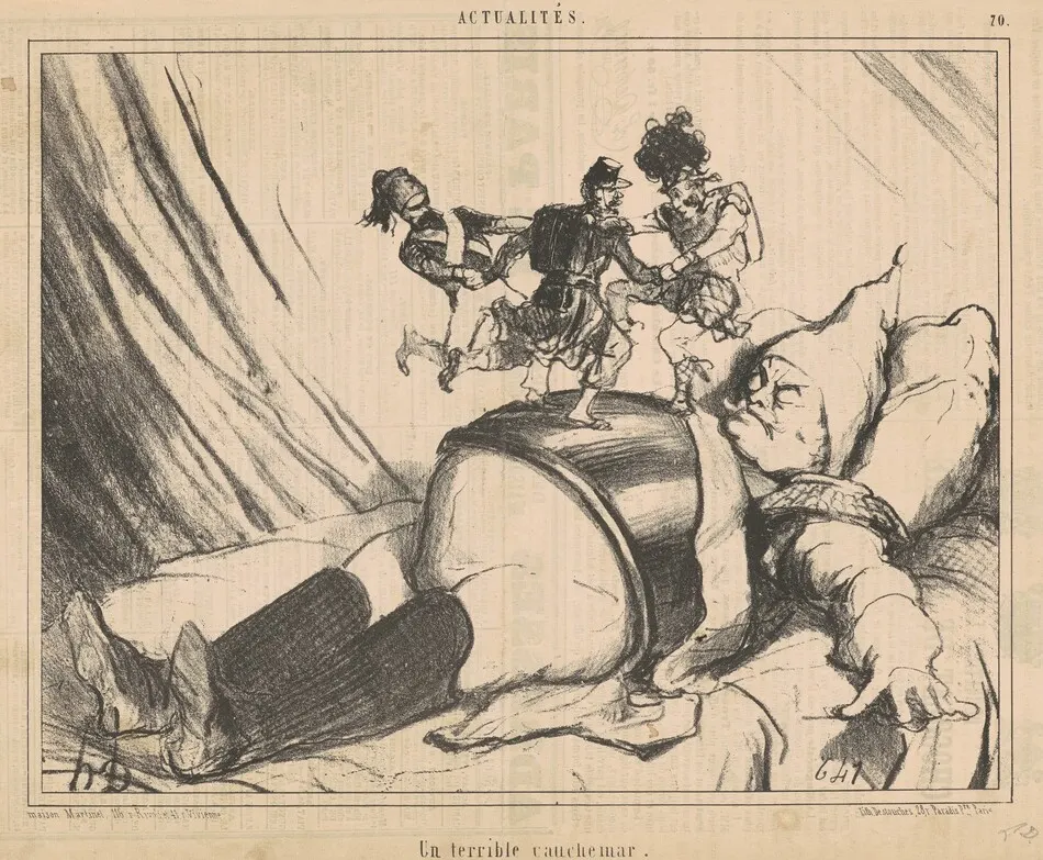 Un terrible cauchemar by Daumier, Honoré