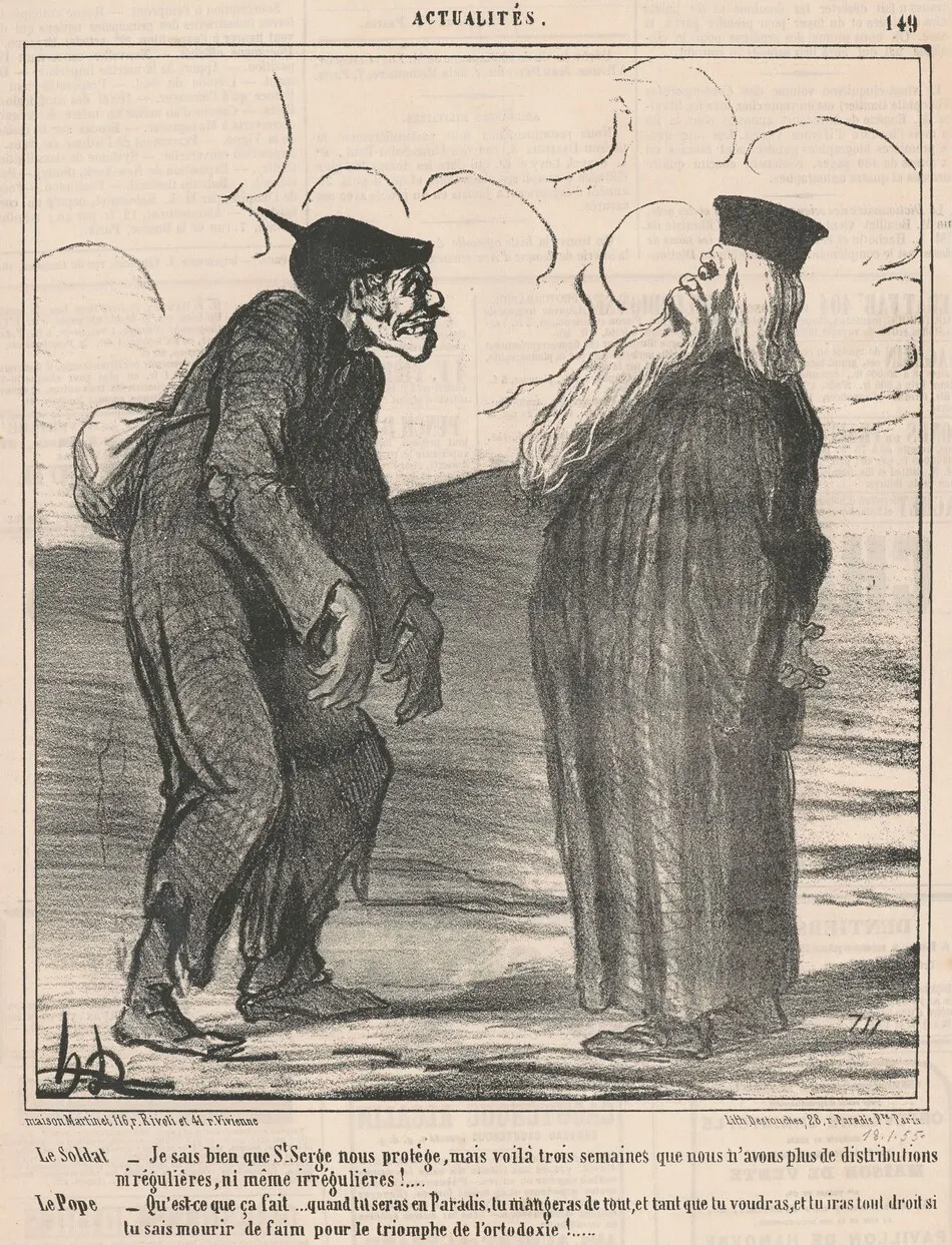 Le soldat...Je sais... by Honoré Daumier