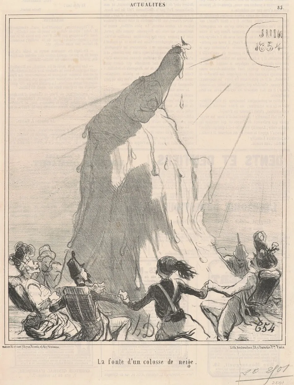 La fonte d'un colosse de neige by Honoré Daumier