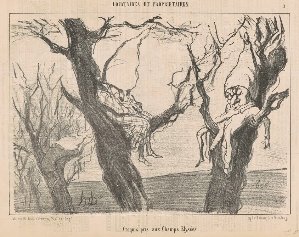 Croquis pris aux Champs Elysées by Honoré Daumier