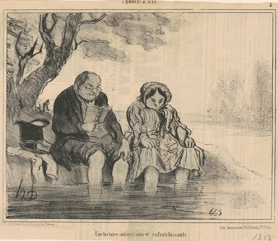 Une lecture intéressante et rafraichissante by Daumier, Honoré