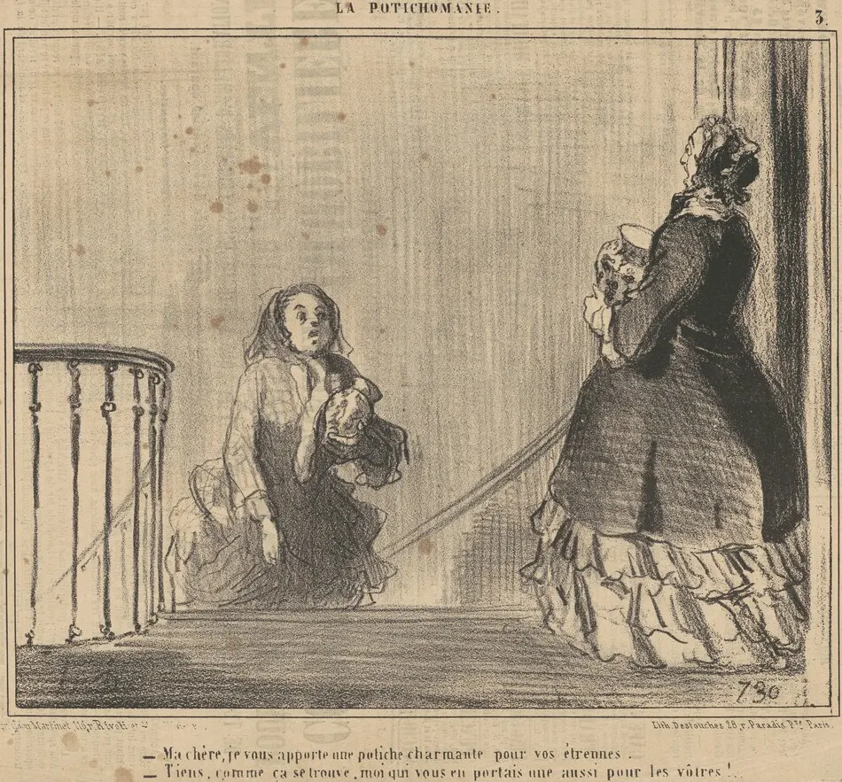 Ma chére, je vous apporte une potiche ... by Honoré Daumier