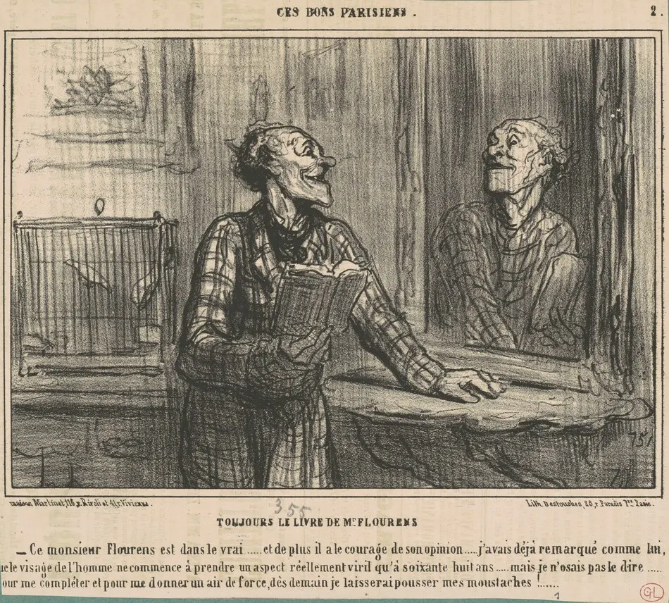 Toujours le livre de M. Flourens by Daumier, Honoré