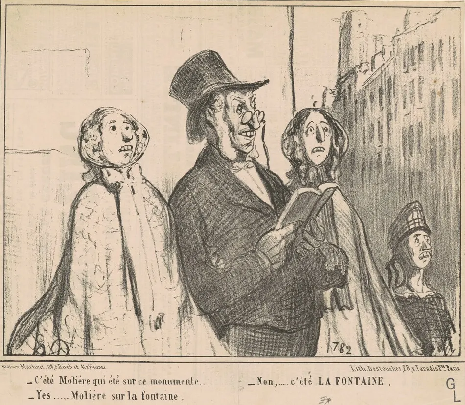 C'été Molière que été sur ce monumente ... by Honoré Daumier