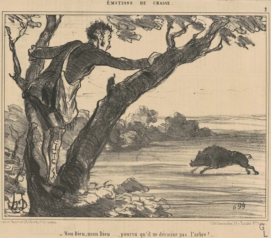 Mon dieu, mon dieu ... pourvu ... by Honoré Daumier