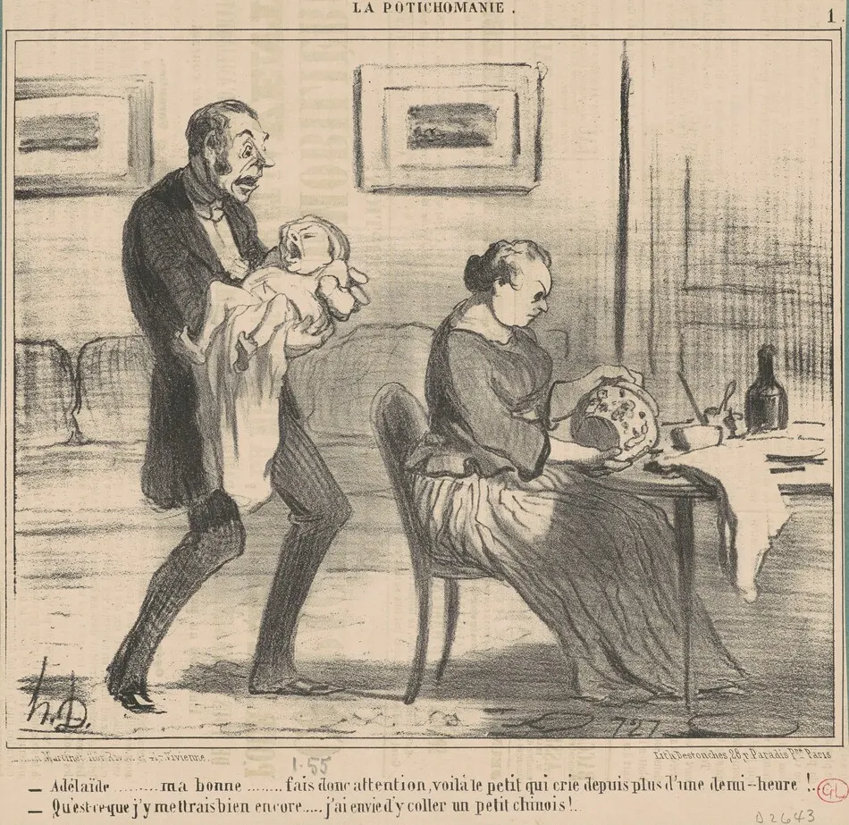 Adélaide ... ma bonne ... fais donc ... by Honoré Daumier
