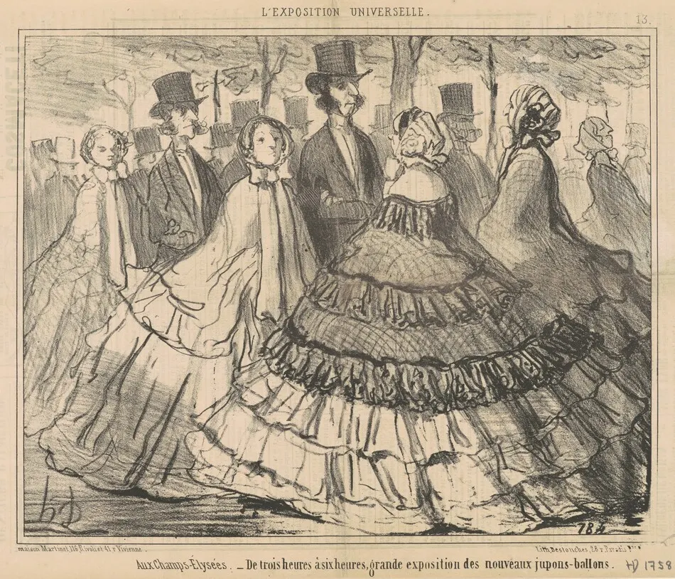 Aux Champs-Elysées...De trois a six heures by Honoré Daumier