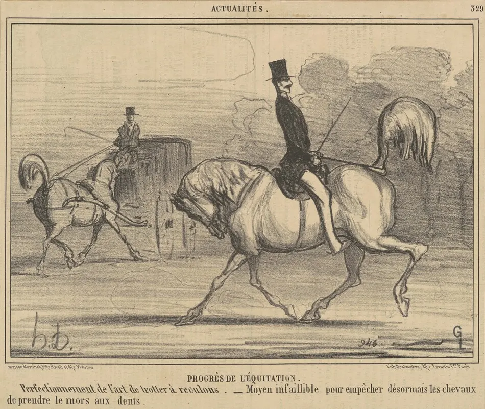 Progrès de l'équitation by Honoré Daumier