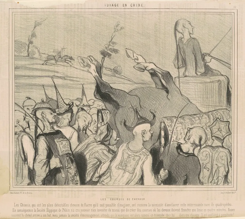 Les courses de chevaux by Honoré Daumier