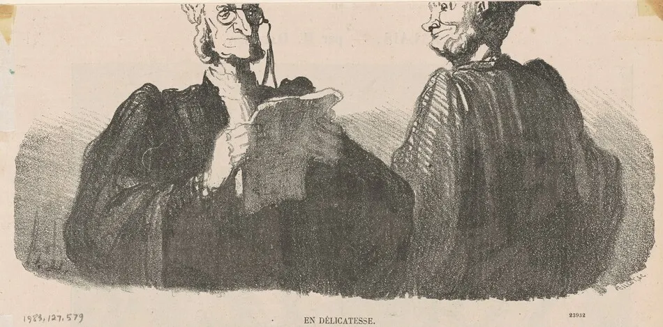En délicatesse by Honoré Daumier
