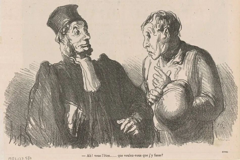 Ah! Vous l'êtes ... que voulez-vous que ... by Honoré Daumier