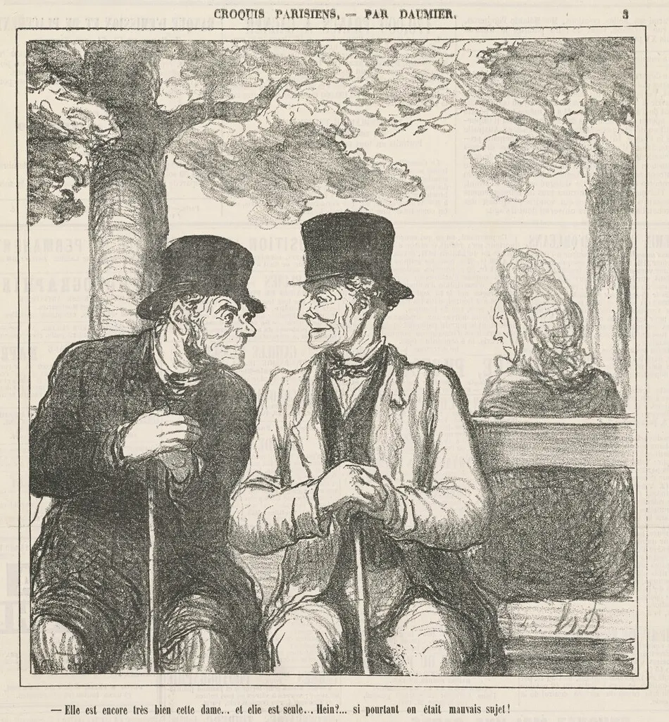 Elle est encore très bien, cette dame ... by Honoré Daumier