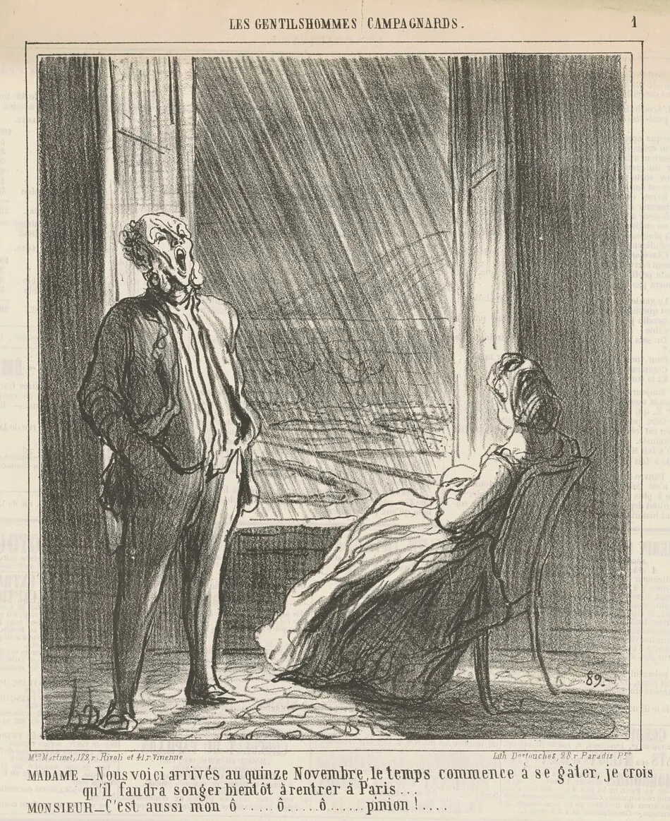 Madame ...Nous voici ... au quinze Novembre by Honoré Daumier
