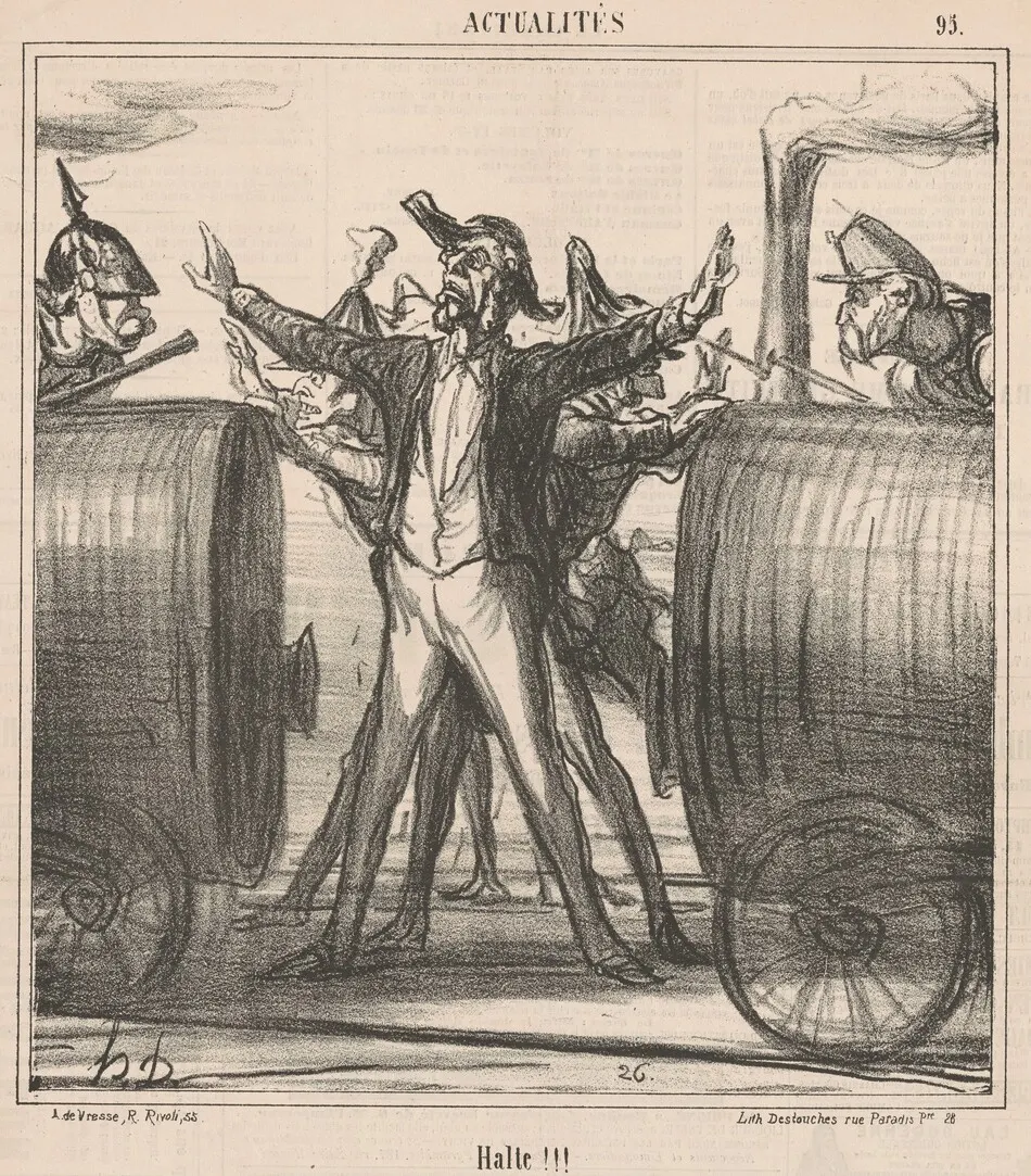 Halte!!! by Honoré Daumier