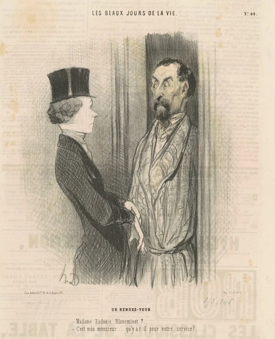 Un rendez-vous by Daumier, Honoré