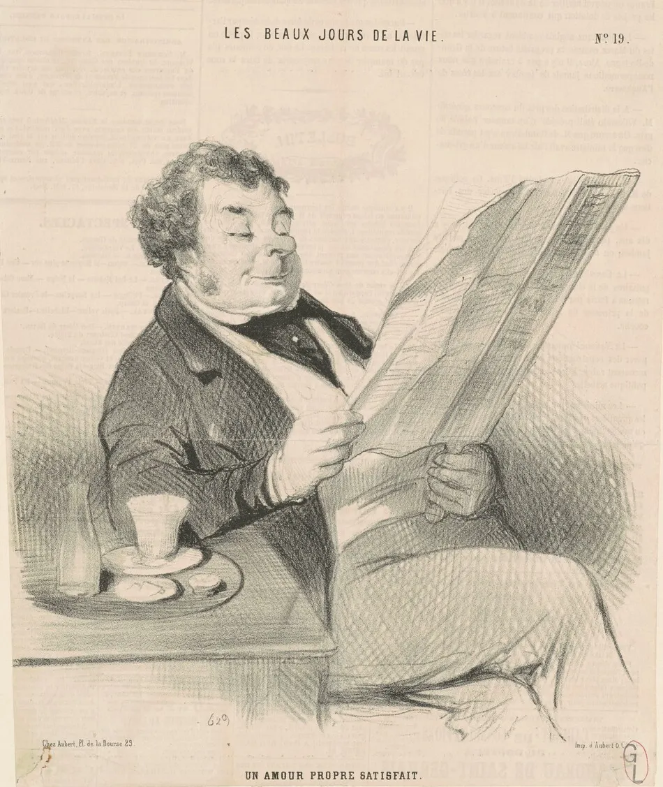 Un amour propre satisfait by Daumier, Honoré