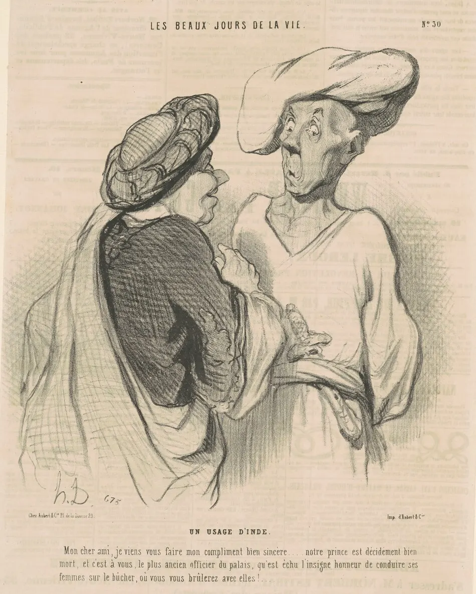 Un usage d'Inde by Daumier, Honoré