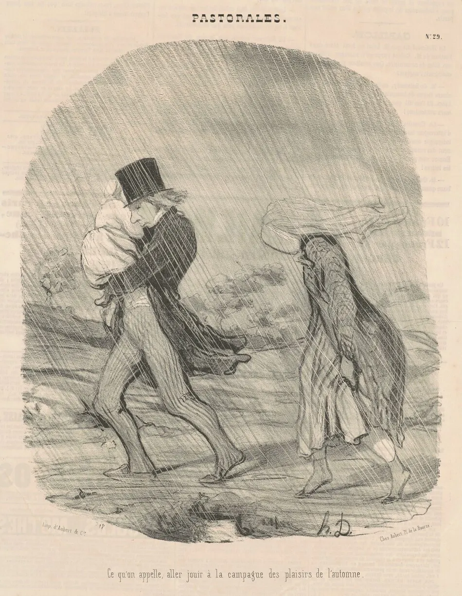 Ce qu'on appelle, aller jouir a la campagne ... by Honoré Daumier