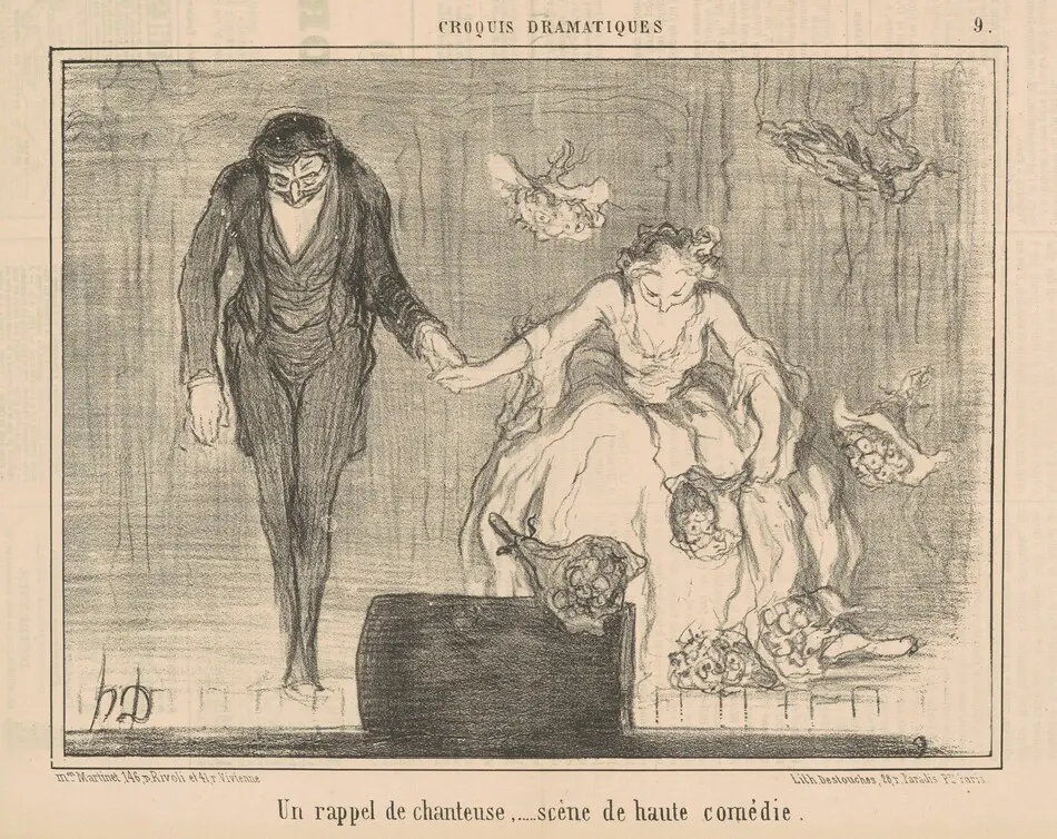 Un rappel de chanteuse ... by Daumier, Honoré