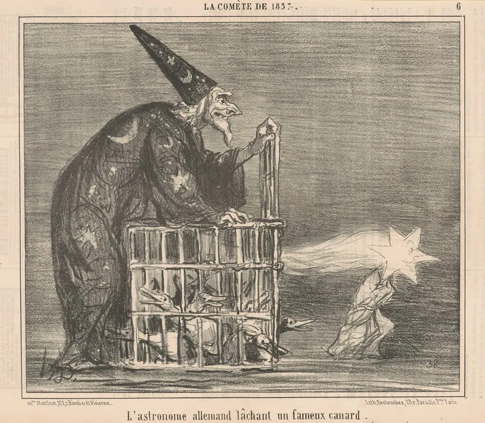 L'astronome allemand lachant un ... Canard by Honoré Daumier