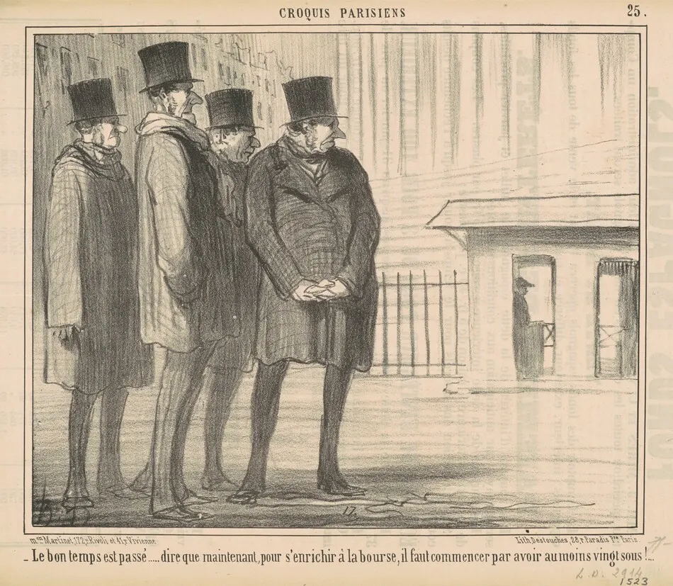 Le bon temps est passé ... by Honoré Daumier