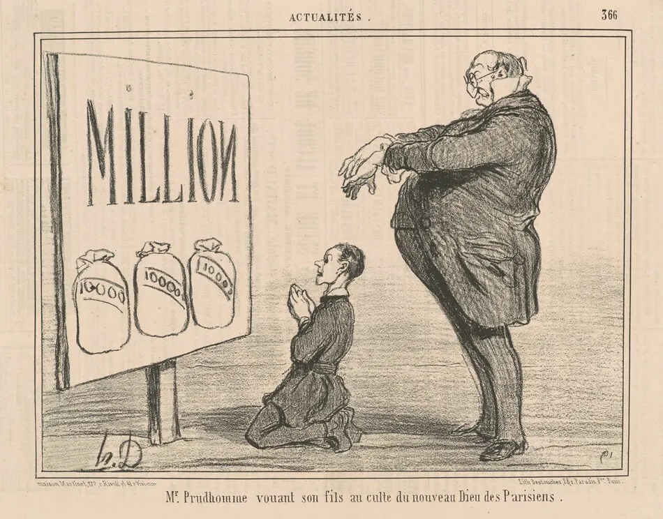 Mr. Prudhomme vouant son fils au ... by Honoré Daumier
