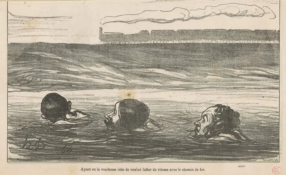 Ayant eu la vaniteuse idée de vouloir ... by Honoré Daumier