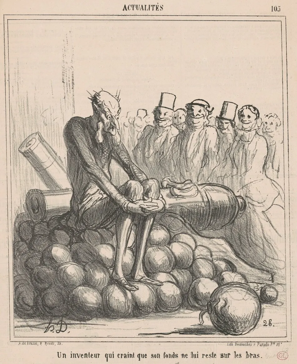 Un inventeur qui craint que son fonds ne luis reste ... by Daumier, Honoré