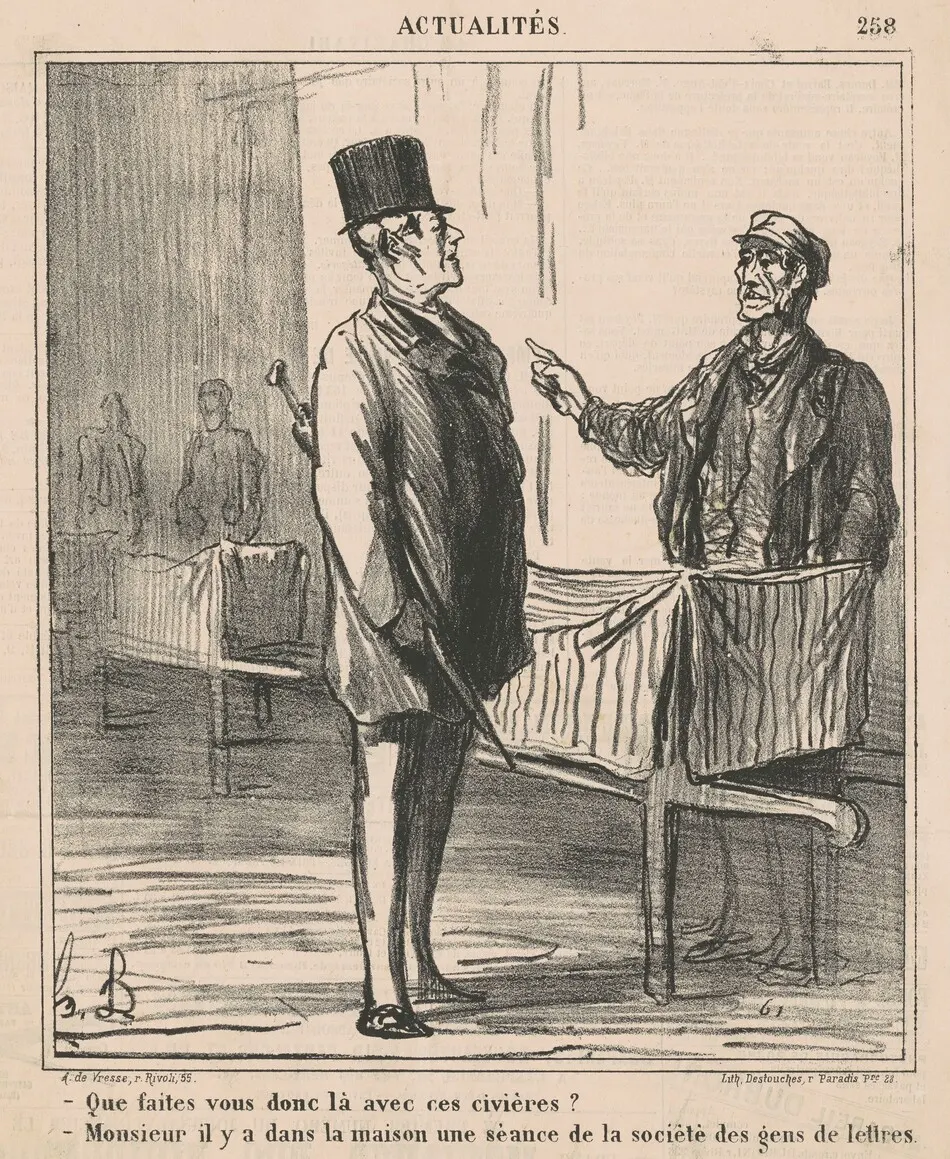 Que faites-vous donc la avec ces civières by Honoré Daumier