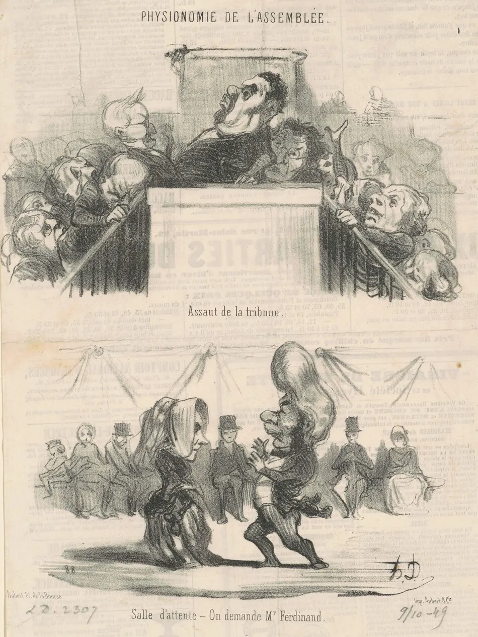 Assaut de la tribune by Honoré Daumier