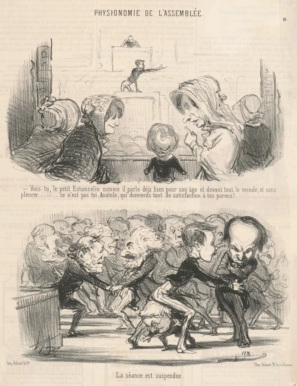Vois-tu, le petit estancelin comme il parle ... by Daumier, Honoré