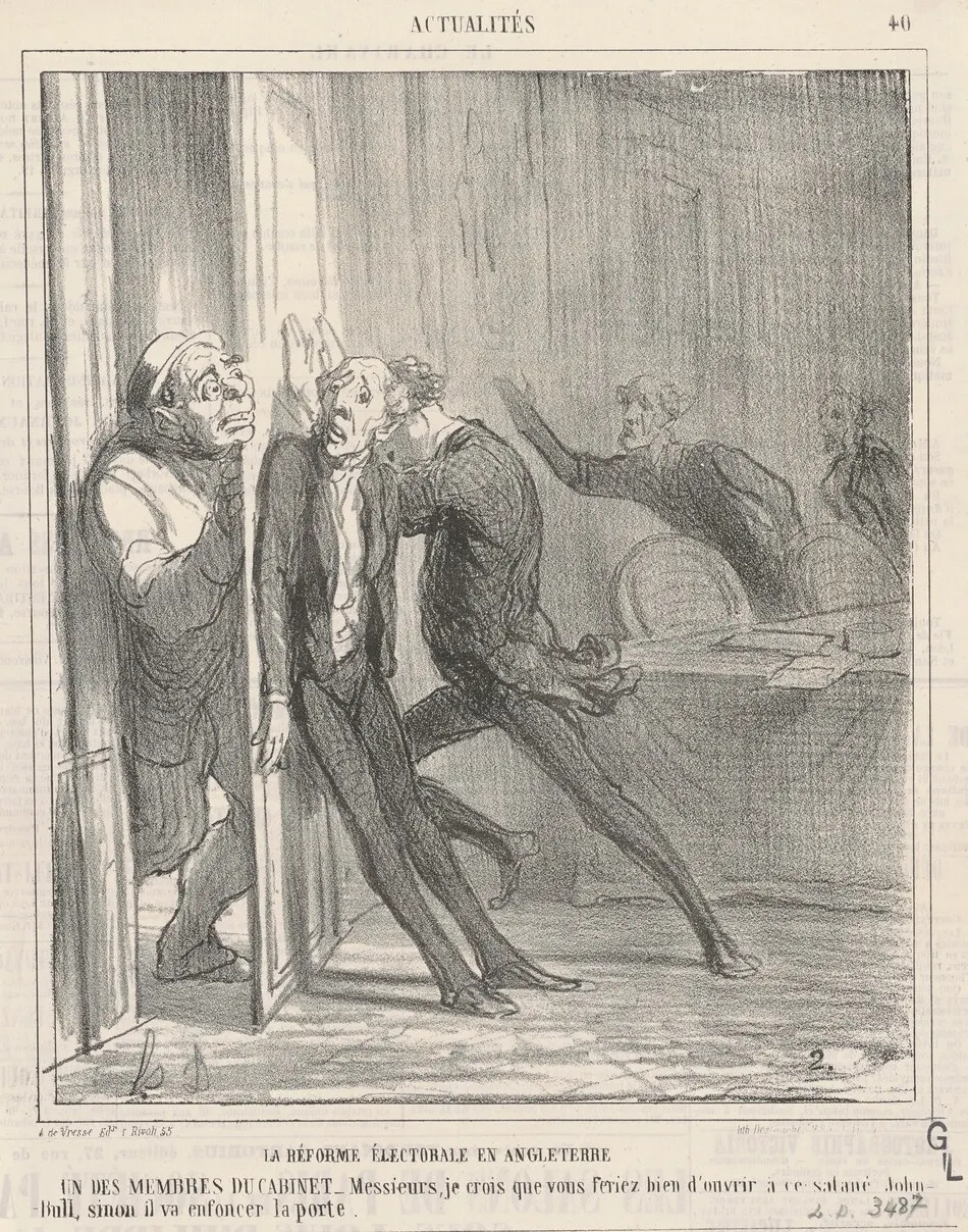 La rèforme électorale en angleterre by Honoré Daumier