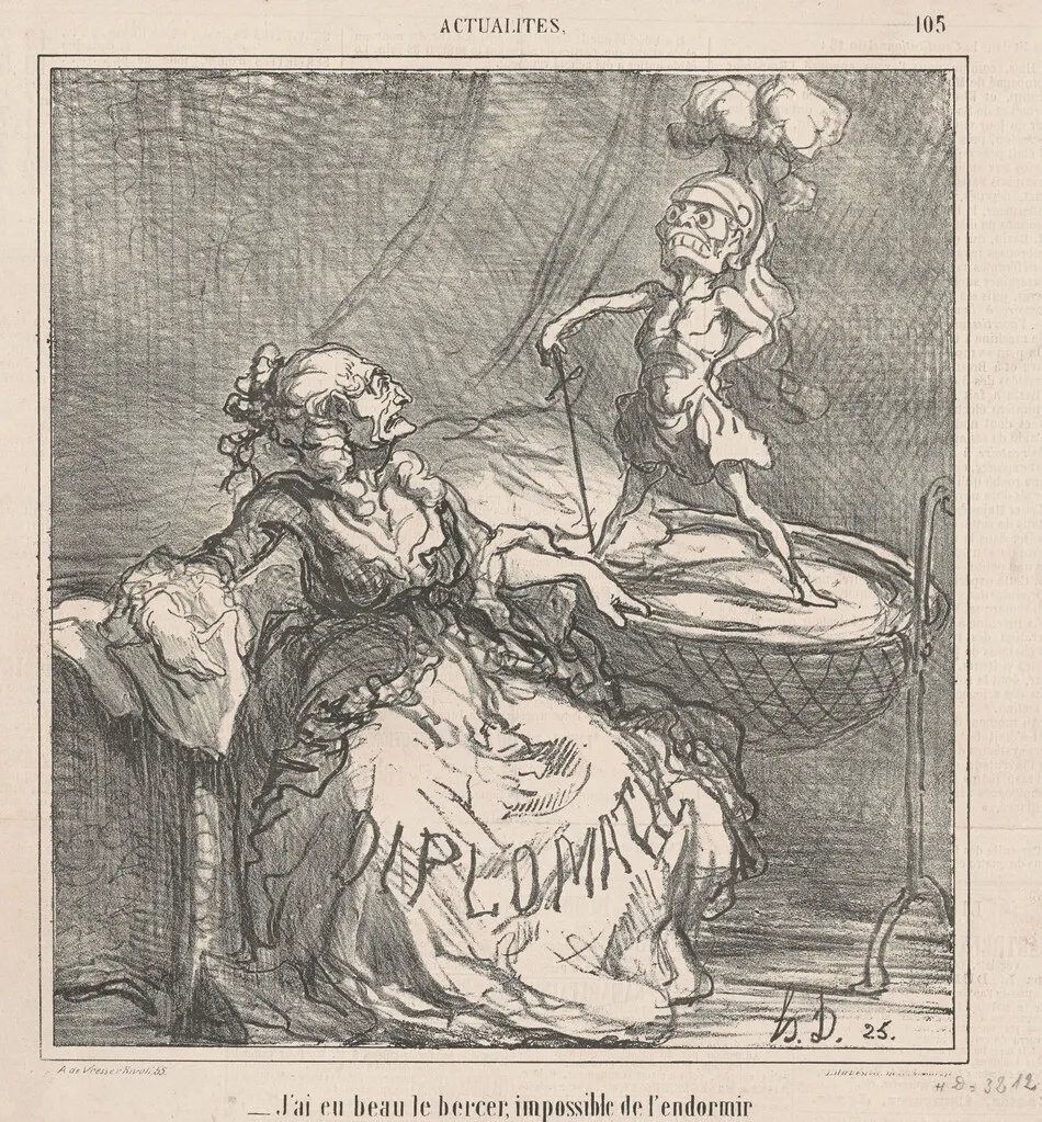 J'ai eu beau le bercer ... by Honoré Daumier