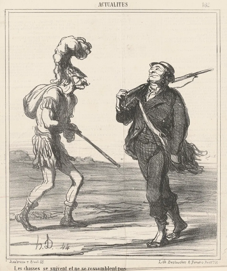 Les chasses ... ne se ressemblent pas by Honoré Daumier