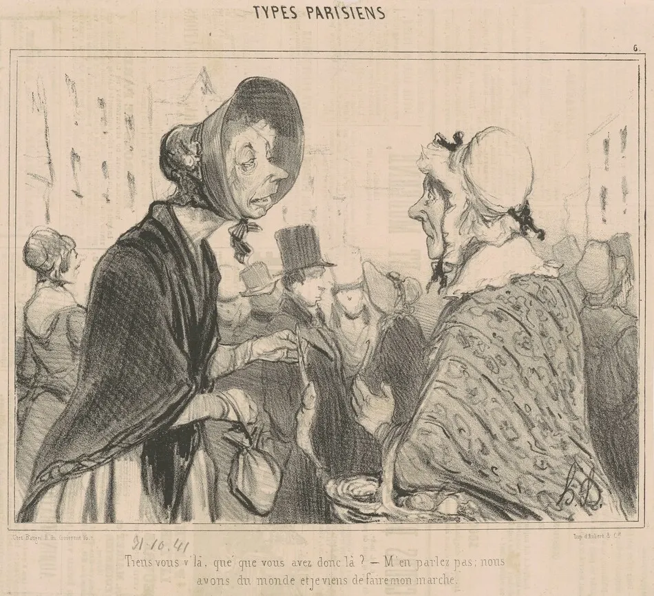 Tiens vous v'la, què que vous avez donc la by Daumier, Honoré