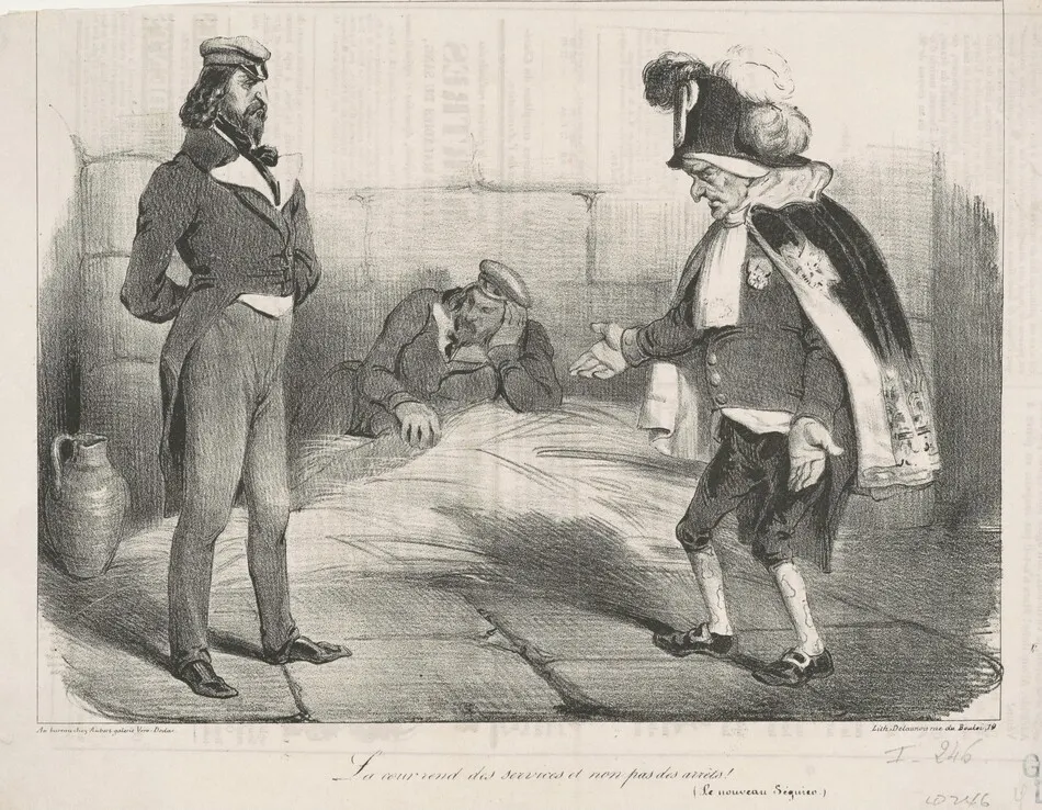 La cour rend des services et non pas des arrêts! by Honoré Daumier