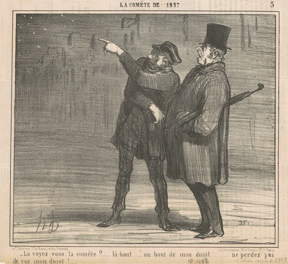 La voyez-vous la comète? ... by Honoré Daumier