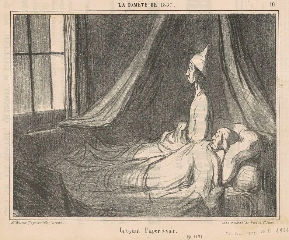 Croyant l'apercevoir ... by Honoré Daumier