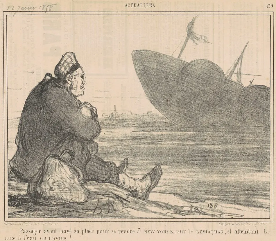 Passager ayant payé ... pour se rendre a New-York ... by Honoré Daumier