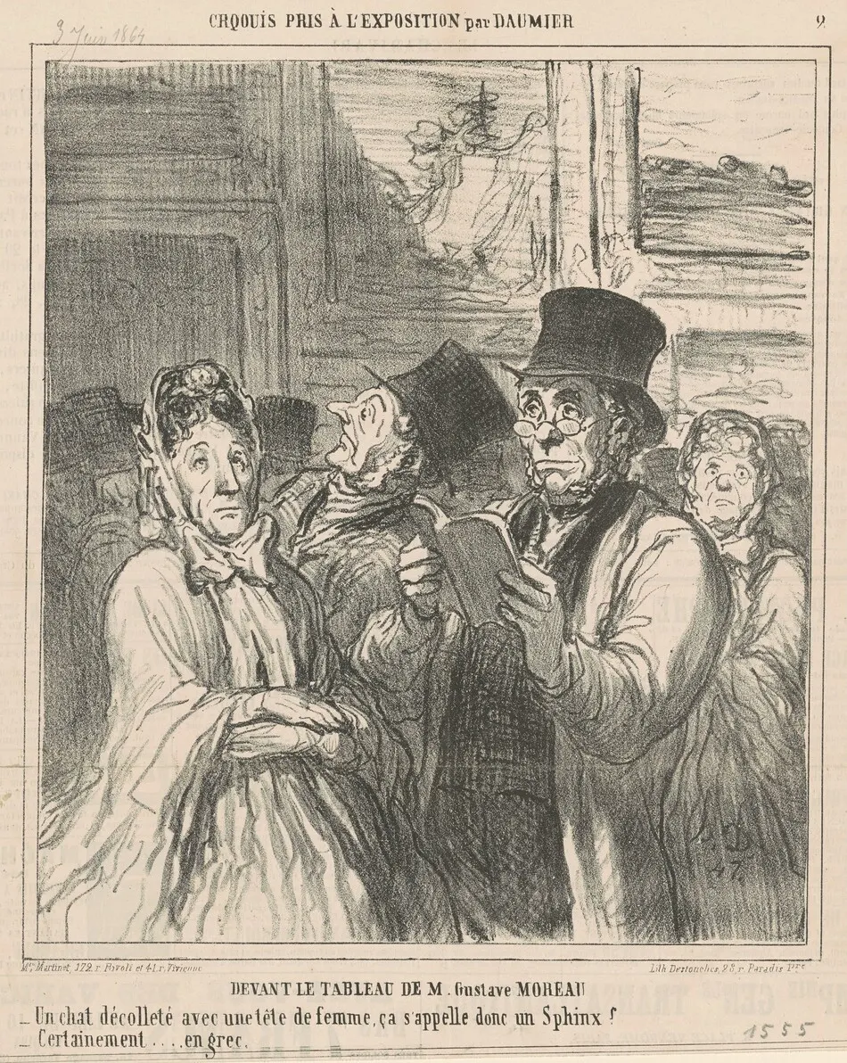 Devant le tableau de M. G. Moreau by Honoré Daumier