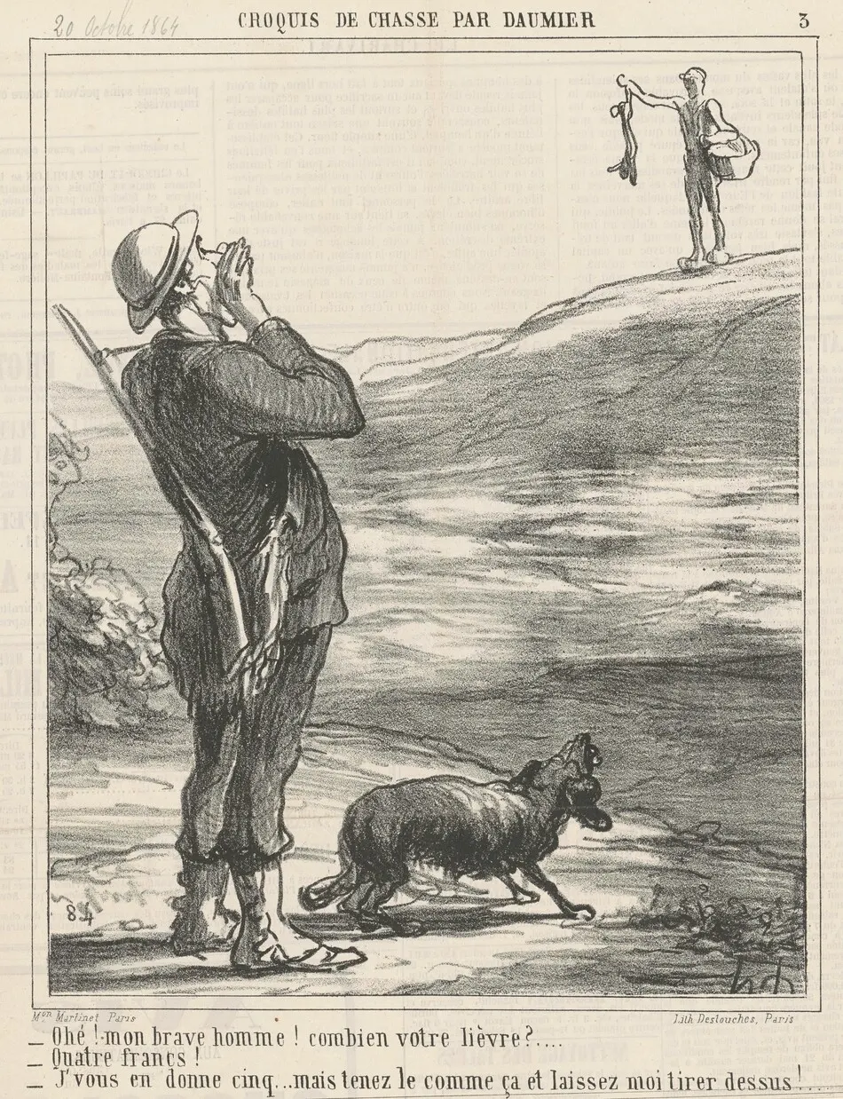 Ohé! ... Combien votre lievre? ... by Honoré Daumier