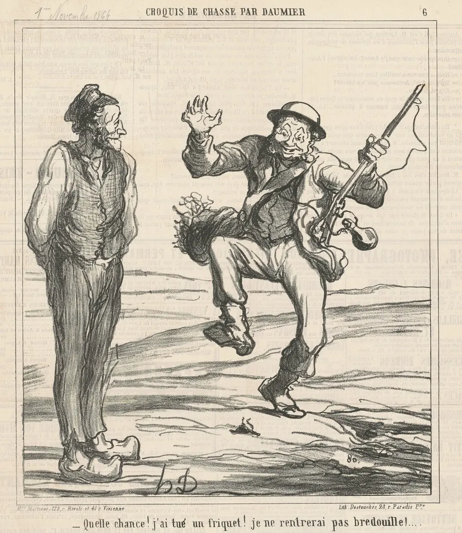 Quelle chance! J'ai tué un frquet! by Honoré Daumier