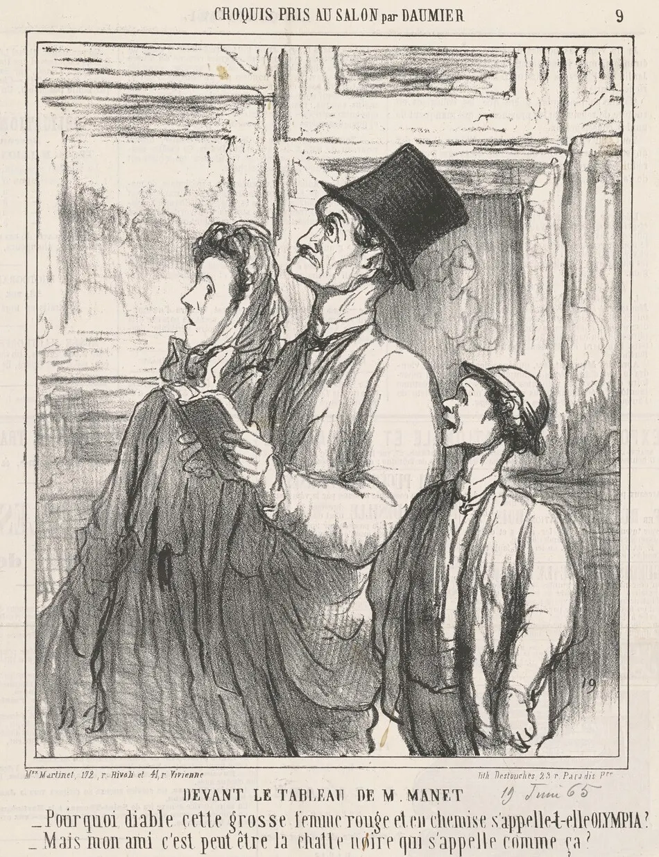 Devant le tableau de M. Manet by Honoré Daumier